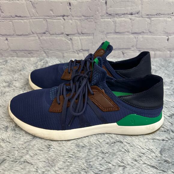 OluKai Mio Li Men's Athletic Shoes Navy Blue Green Size 10 - Picture 2 of 9